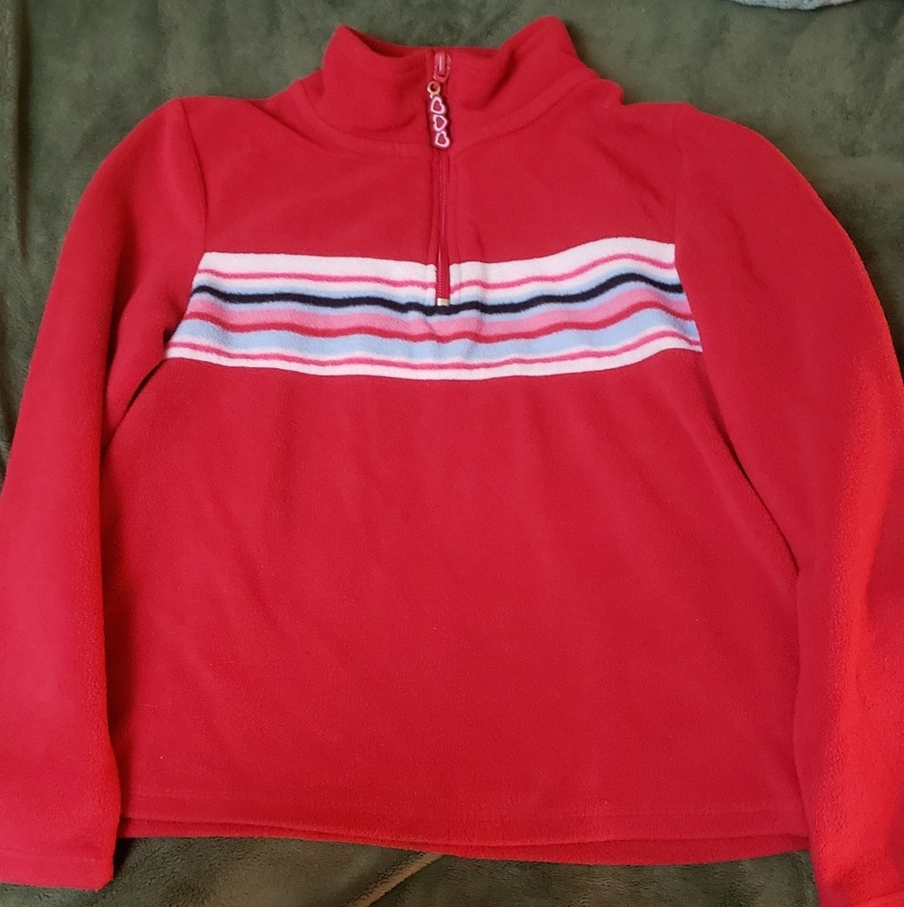 3/$8 Fleece Circo Red Zipper Pullover Top
